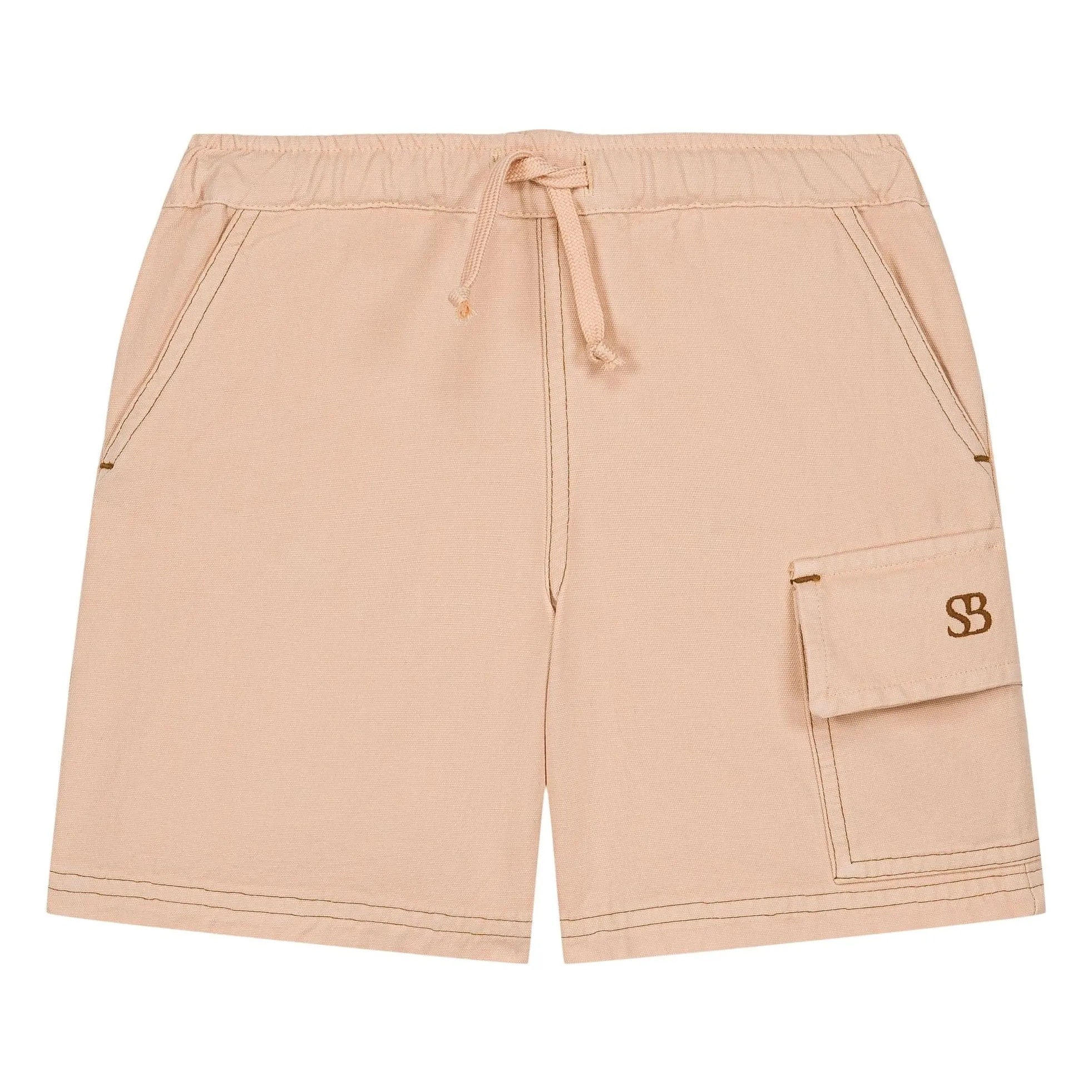 Bermuda Cargo Coton Bio | Beige- Image produit n°0