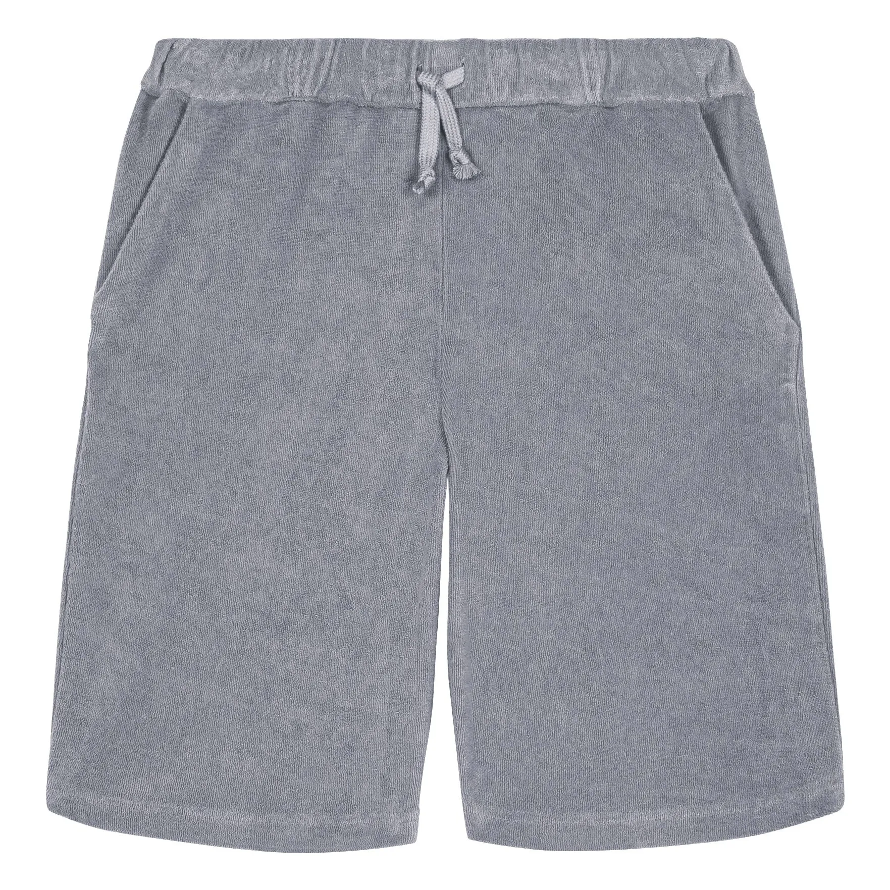 Bermuda Basile Eponge Coton Bio | Bleu gris- Image produit n°0