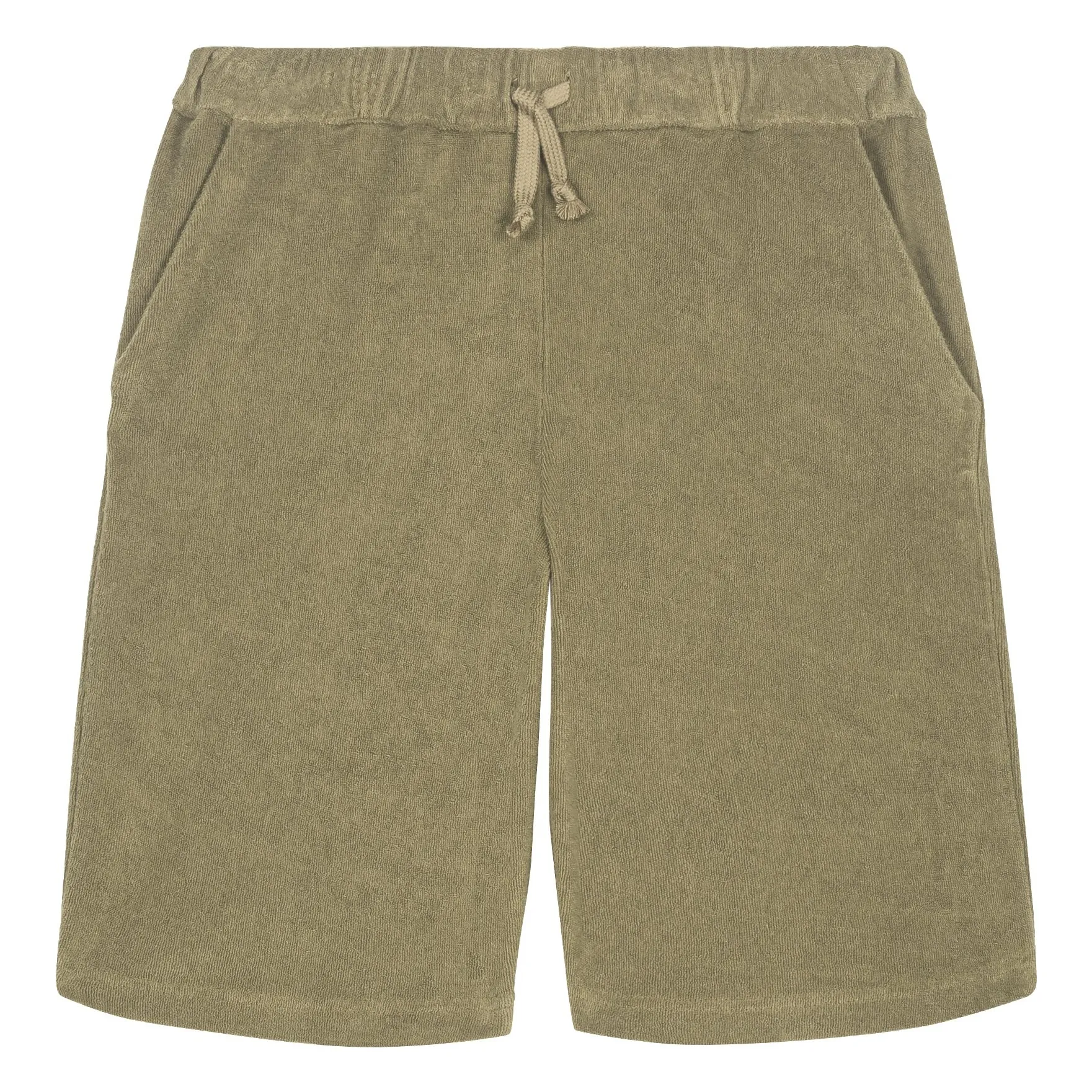 Studio Bohème Khaki Basile Organic Cotton Terry Shorts