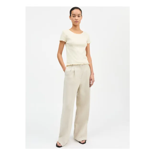 Camiseta Edie de algodón | Blanco Roto