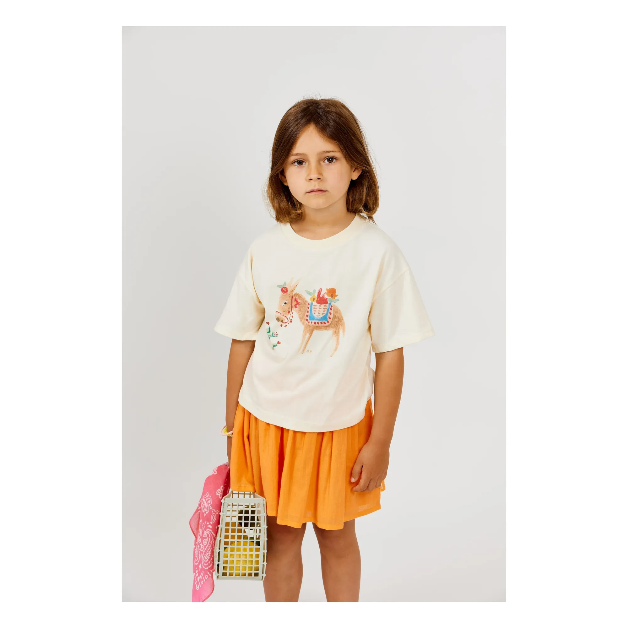 T-shirt Cheval Coton Bio | Ecru- Image produit n°1