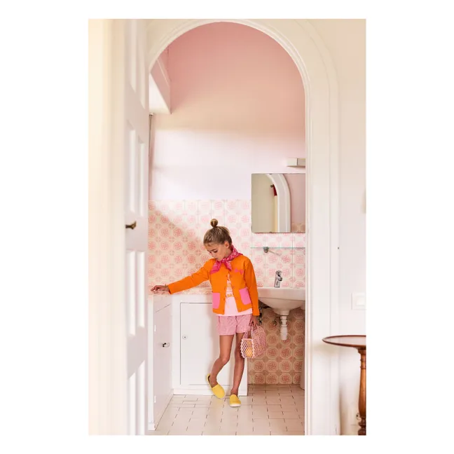 Contrast Pockets Organic Cotton Vest | Orange