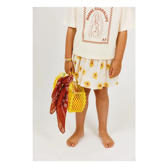 Jupe Soleils Seersucker | Ecru