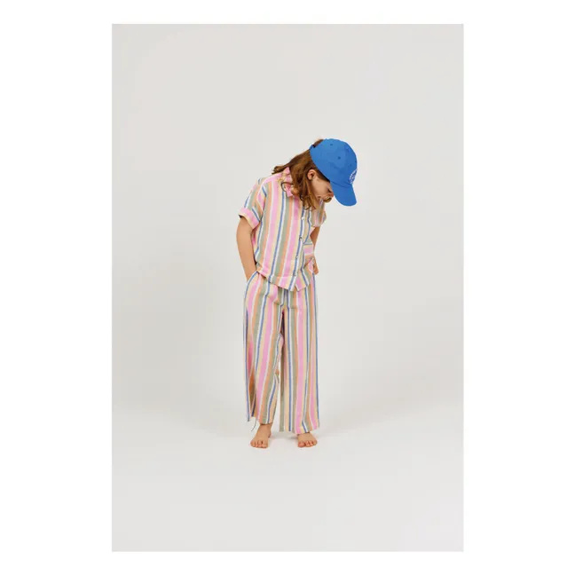 Voile Striped Shirt | Pink