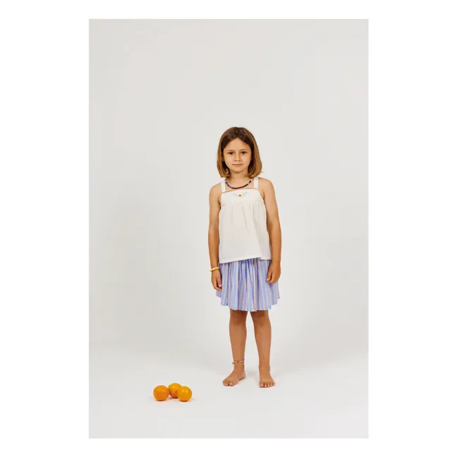 Jupe Rayée Coton Bio | Lavande
