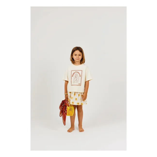 Soleils Seersucker skirt | Ecru