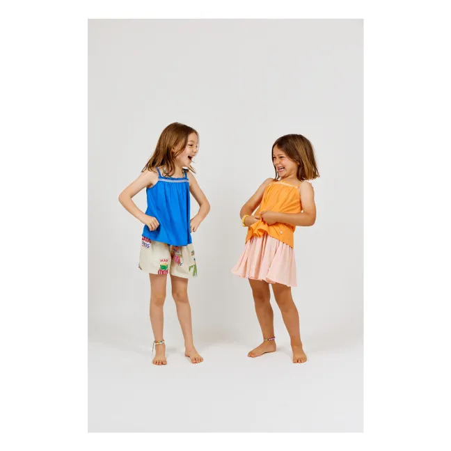Top Bretelles Uni Voile Coton Bio | Orange