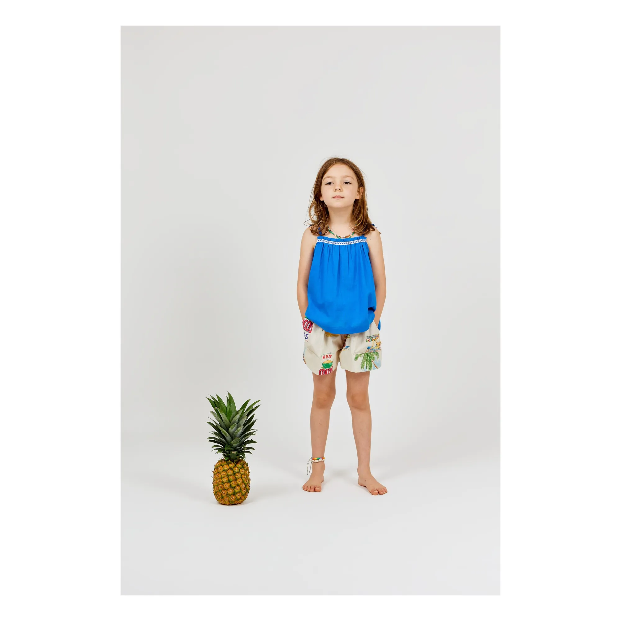 Short Toucan Popeline | Ecru- Image produit n°0