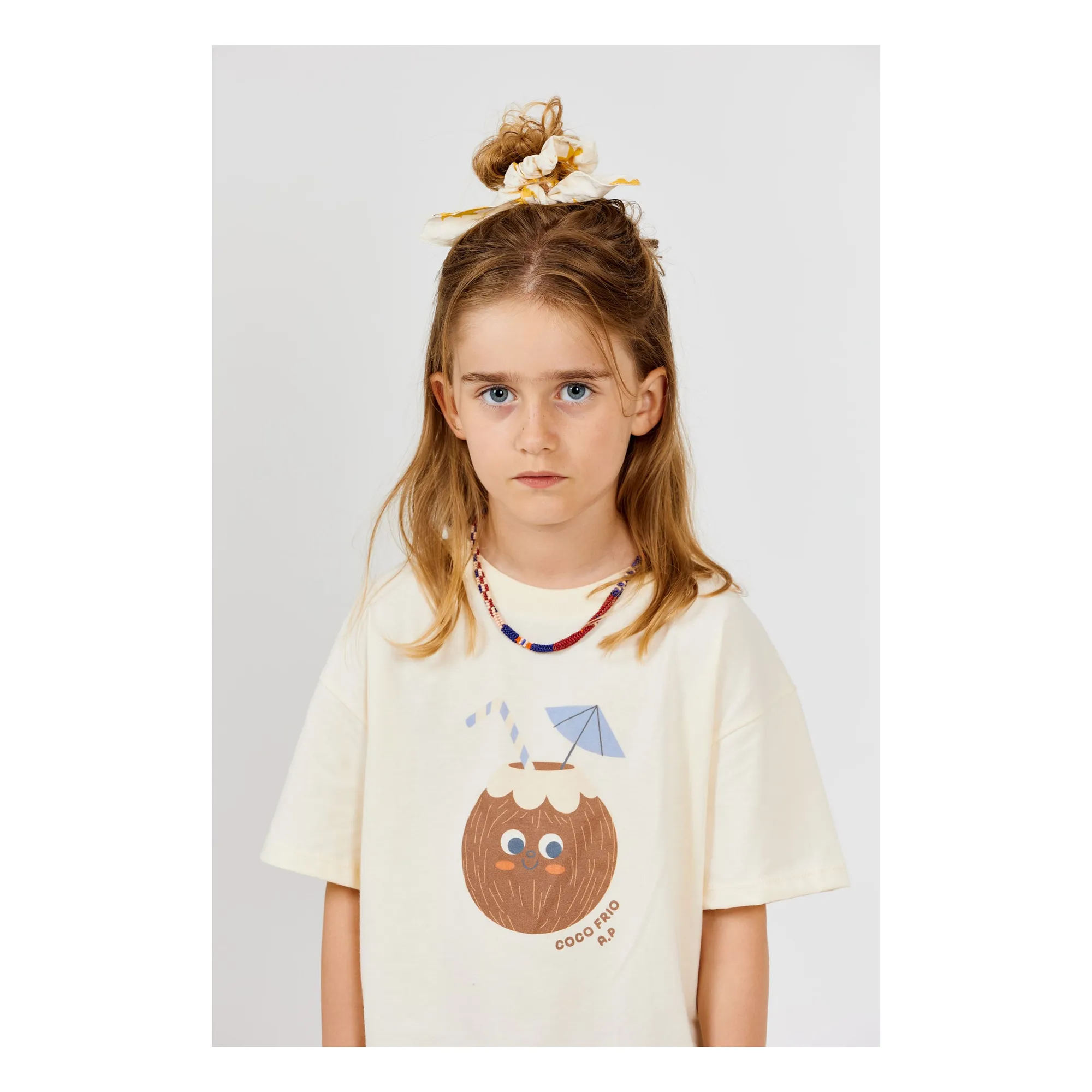 T-shirt Noix de Coco Coton Bio | Ecru- Image produit n°2