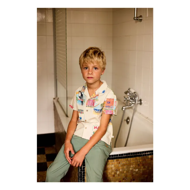 Chemise Palmiers Twill | Ecru