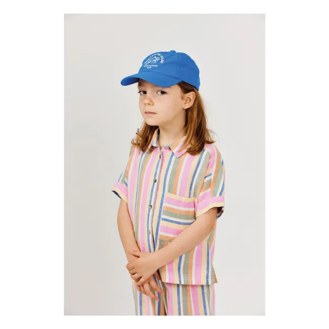 Gestreiftes Hemd Voile | Rosa