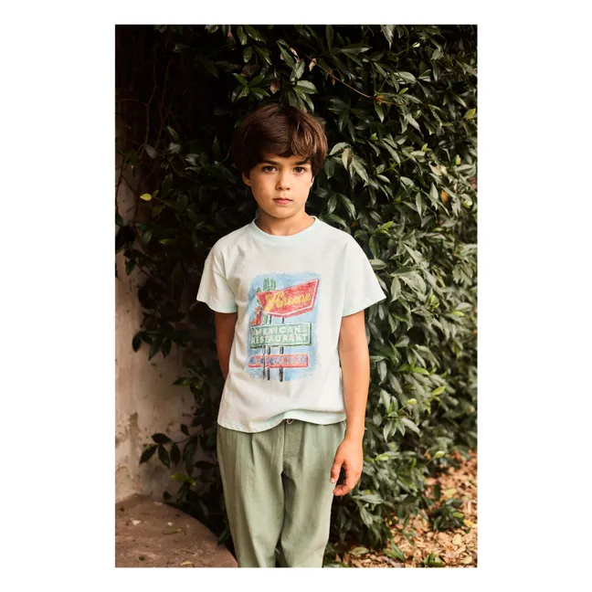 T-shirt Mexico Coton Bio | Turquoise