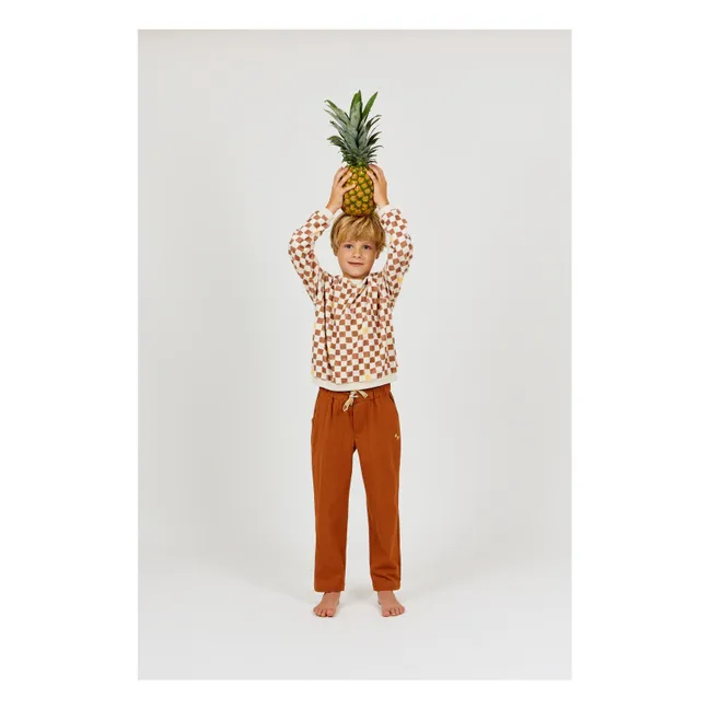 Maglione in spugna Damier | Marrone