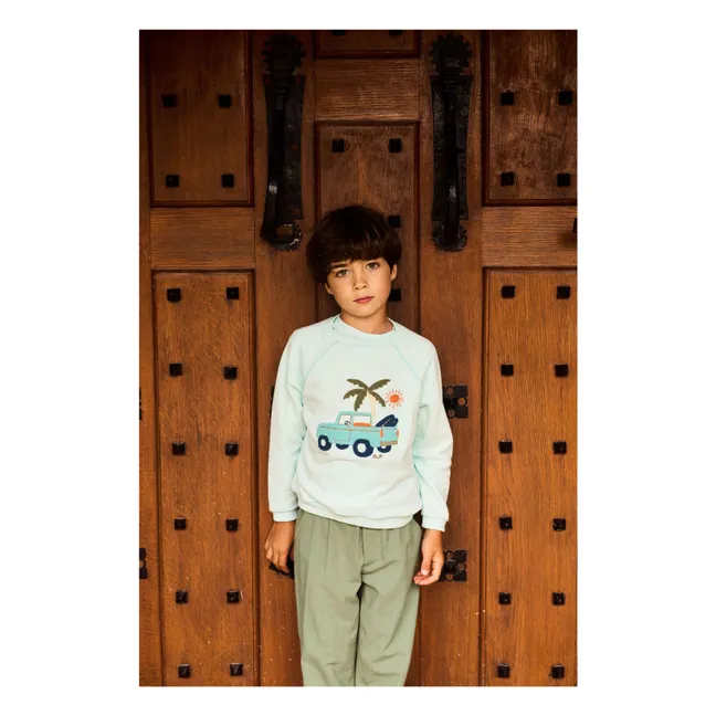 Sweat Car Organic Cotton | Turquoise