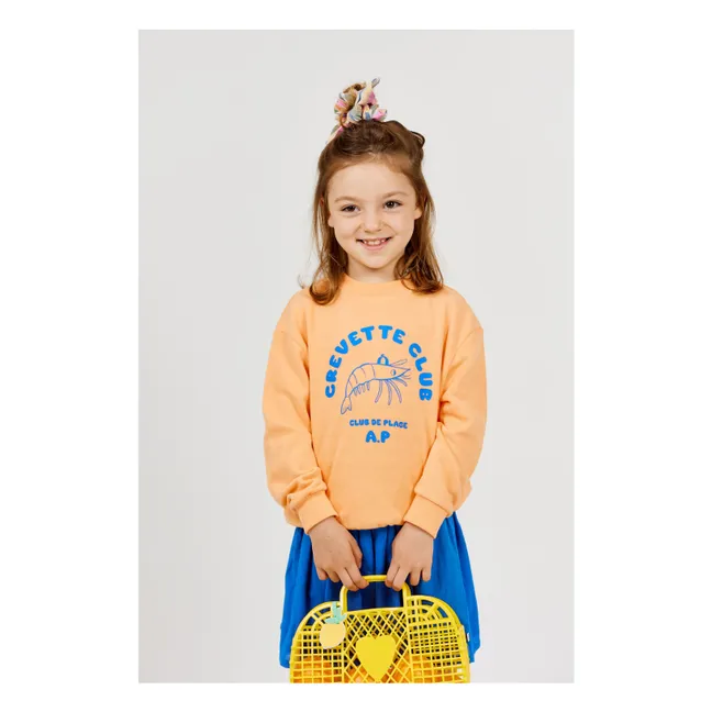 Sweatshirt Crevette Club Bio-Baumwolle | Apricot