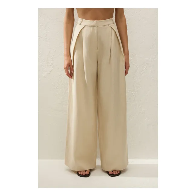Sofia Linen Pants | Panna Cotta