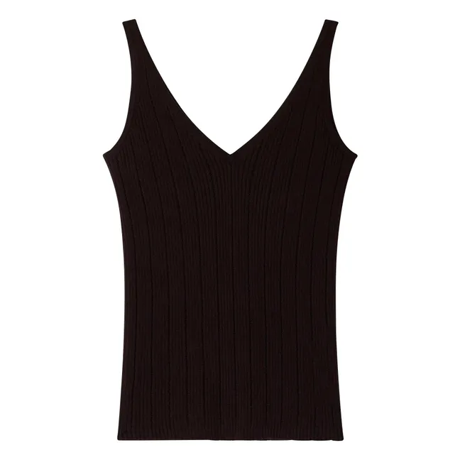 Camiseta de tirantes de algodón Attita | Café