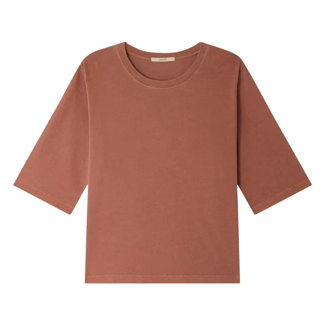 Sergio Baumwoll-T-Shirt | Terracotta