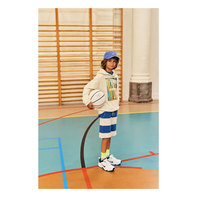 Short Eliot Rayé Coton Recyclé | Bleu