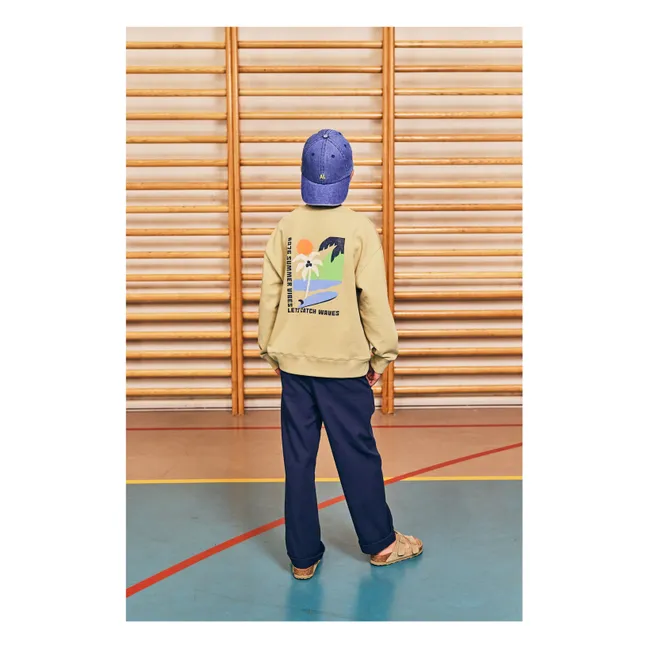 Oscar Landscape recycled cotton sweatshirt | Khaki