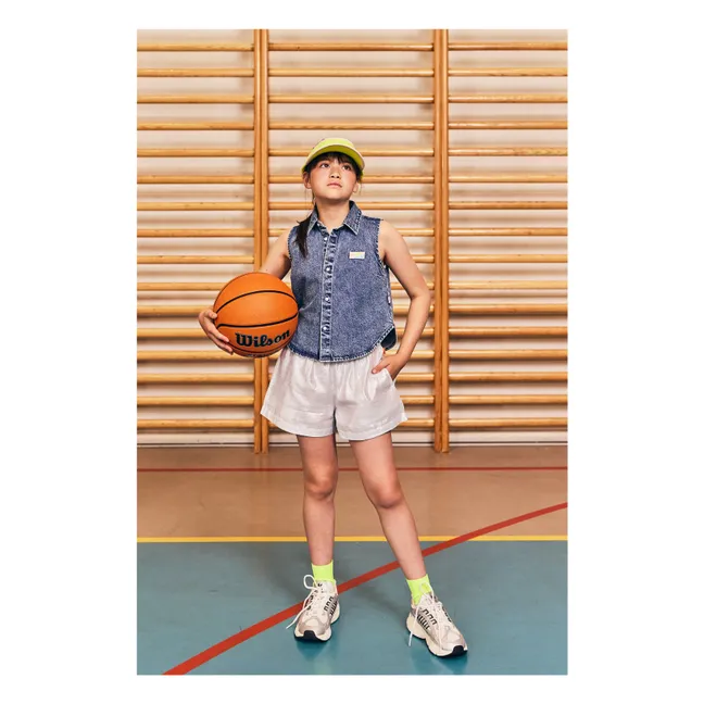 Jacky Sleeveless Denim Shirt | Blue