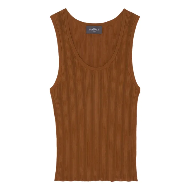 Cotton tank top | Coffee
