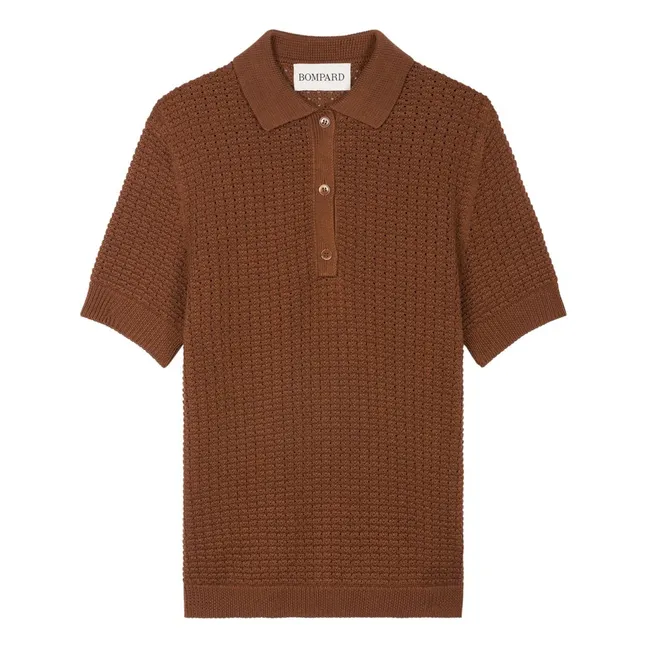 Polo Pointelle Gaufré | Henné