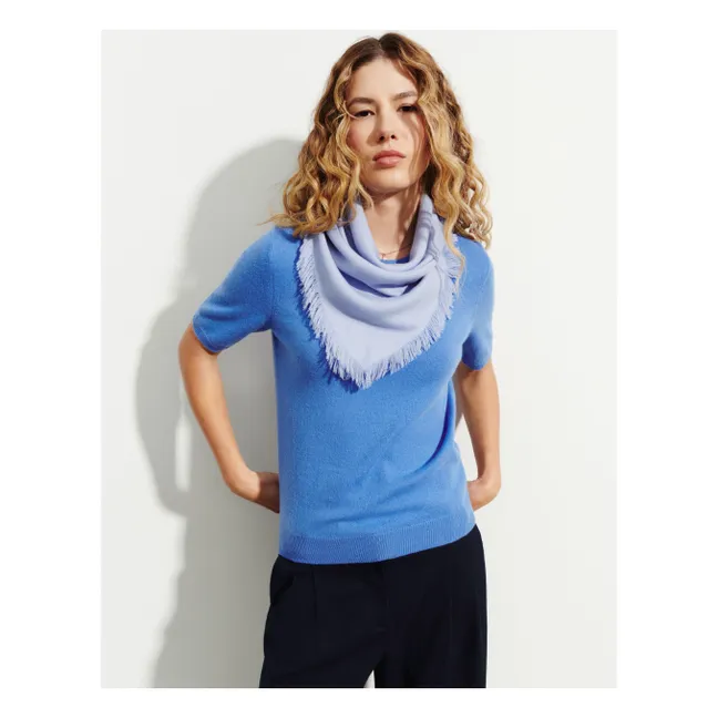 Mini Carré Twill Cachemire | Bleu pâle