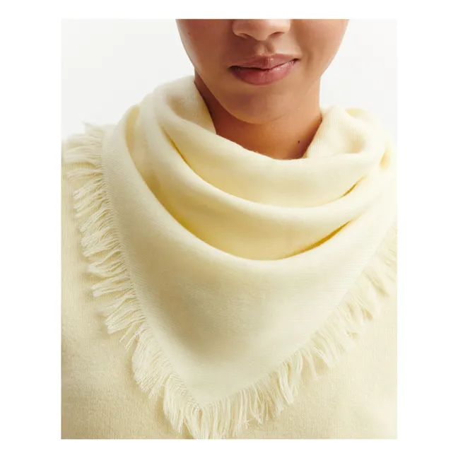 Mini Twill Cashmere Square | Lemon yellow