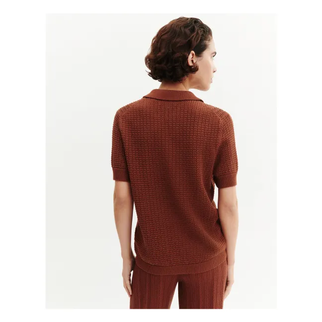 Polo Pointelle Gaufré | Henné