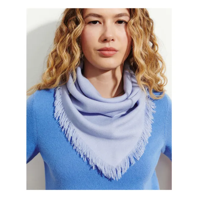 Mini Carré Twill Cachemire | Bleu pâle