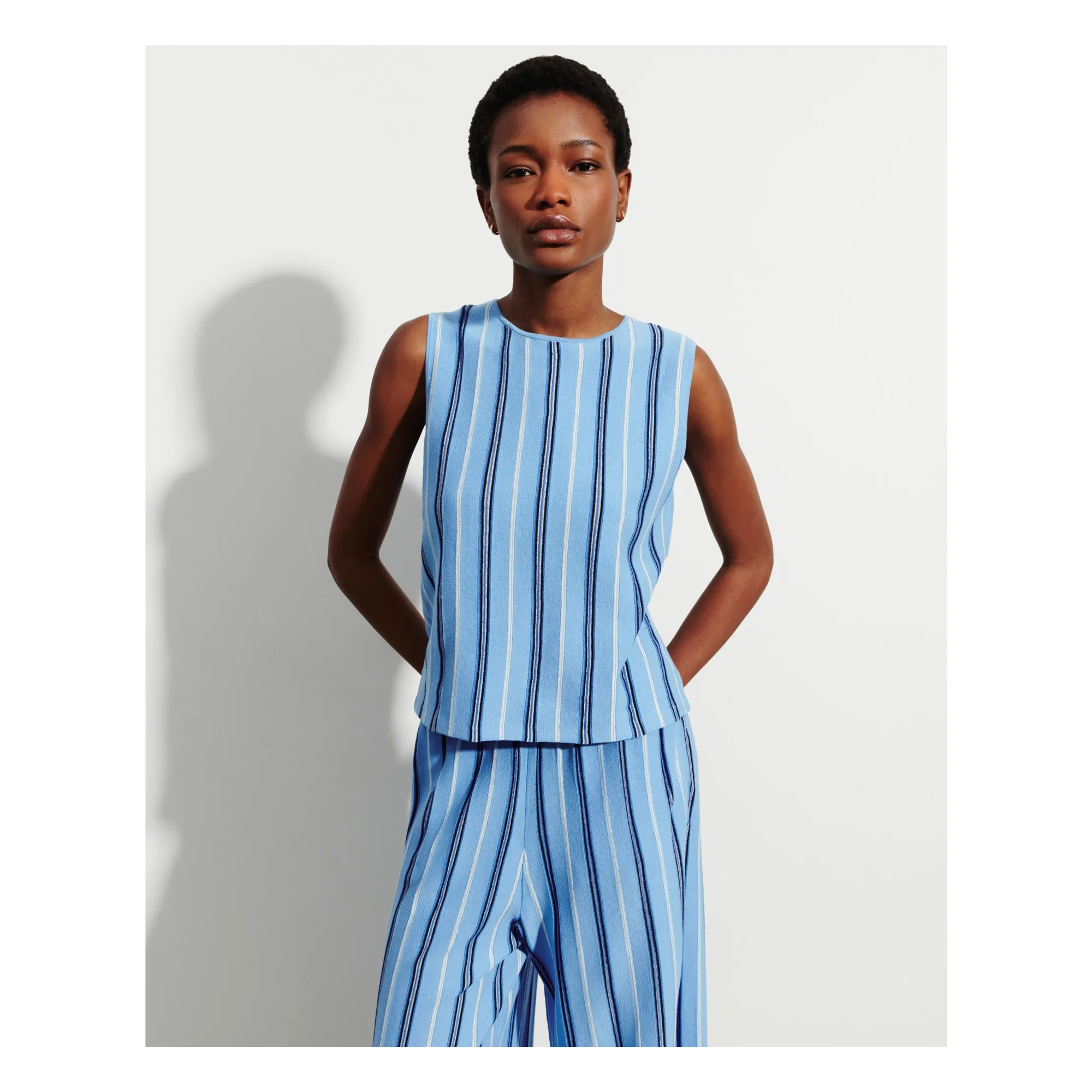 Bompard - Pull Rayures Lin Coton et Soie (Bompard) - Image 1