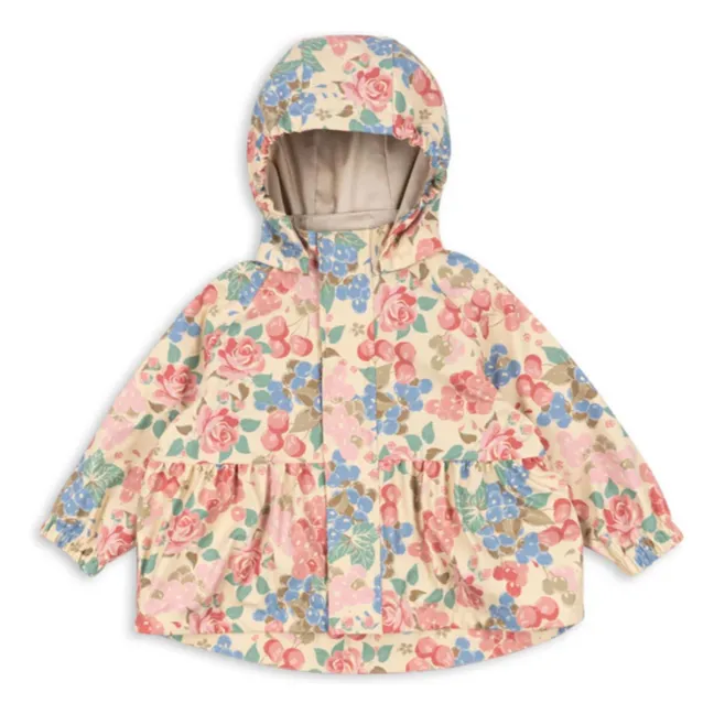 Veste Imperméable Rainy Fleurie | Beige