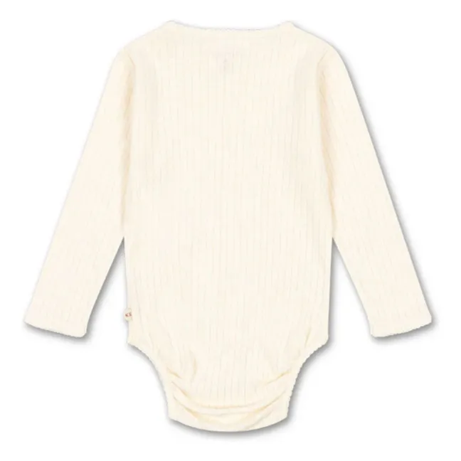 Body Côtelé Minnie Coton Bio | Ecru