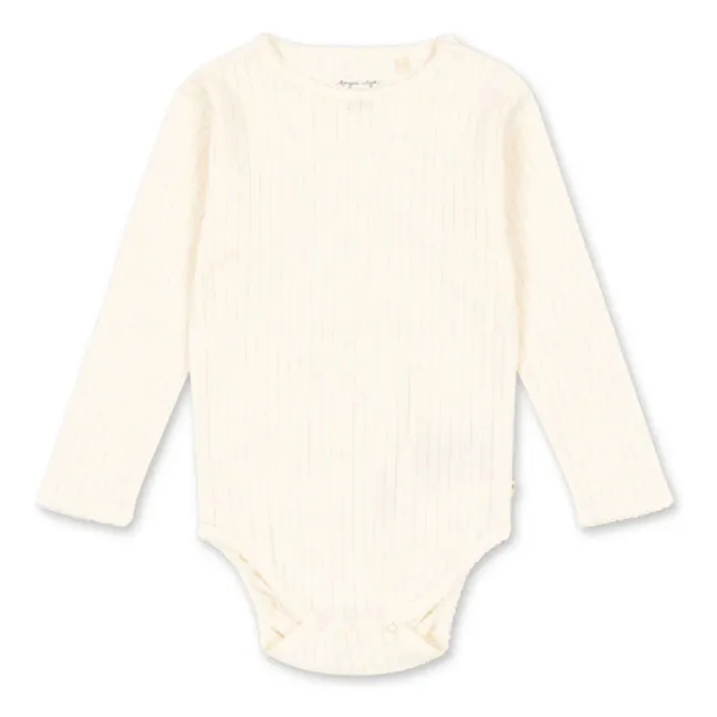 Body Côtelé Minnie Coton Bio | Ecru