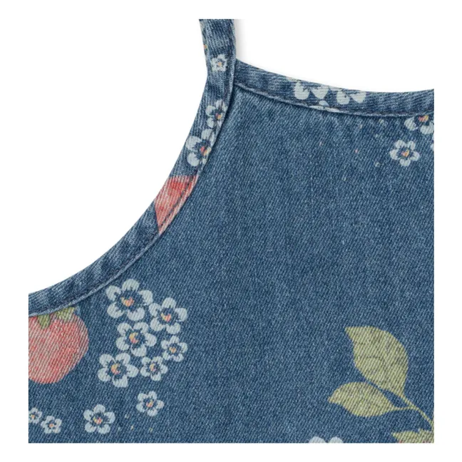 Robe Denim Fraises Coton Bio | Bleu