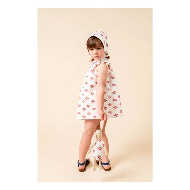 Monzón Organic Cotton Smocked Blouse and Bloomer Set | White