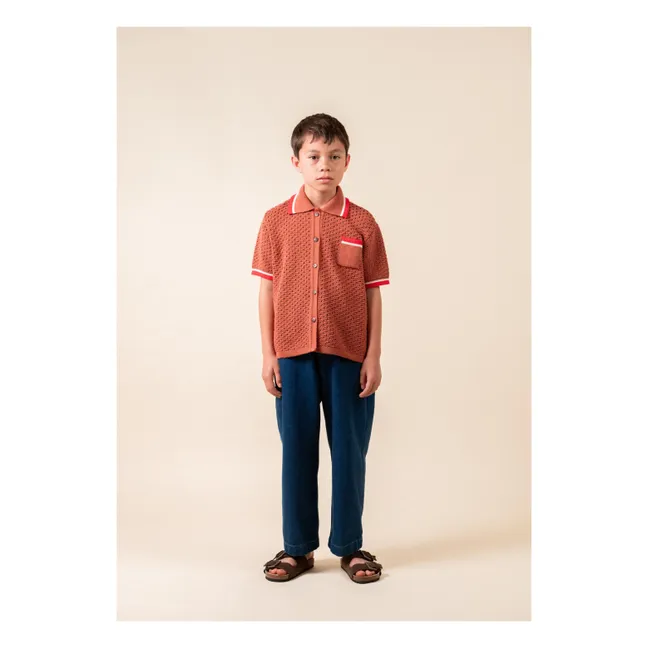 Pointelle Marusiña shirt | Rust