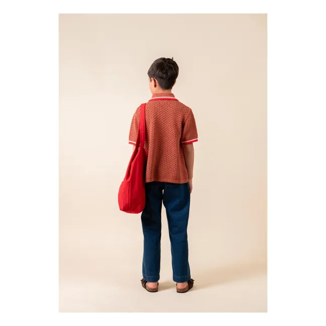 Pointelle Marusiña shirt | Rust
