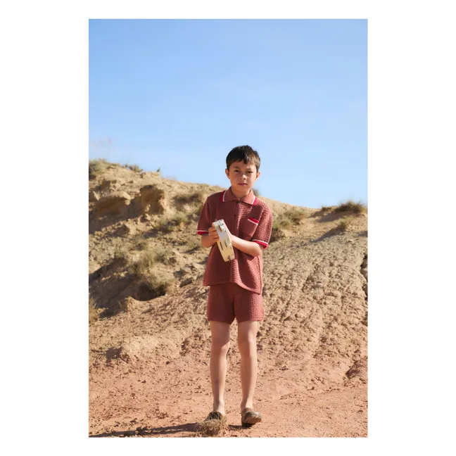 Pointelle Marusiña shirt | Rust