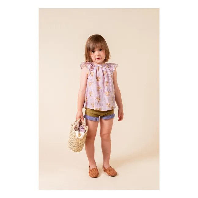 Ruffle Mesh Shorts | Yellow green