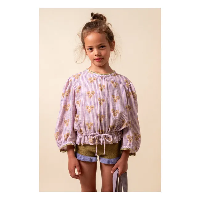 Blouse Cinca Rayée Coton Bio | Mauve