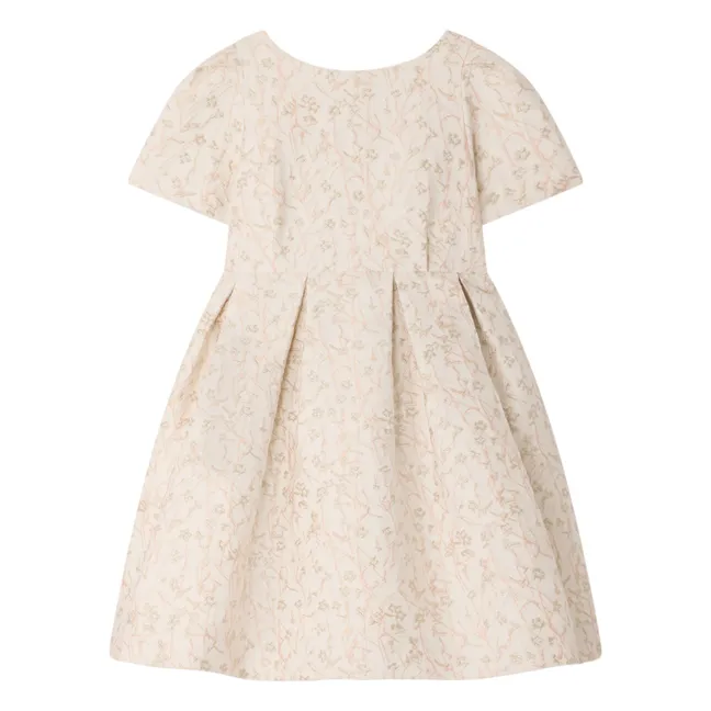 Lilibet Fleurie Embroidered Dress | Ecru