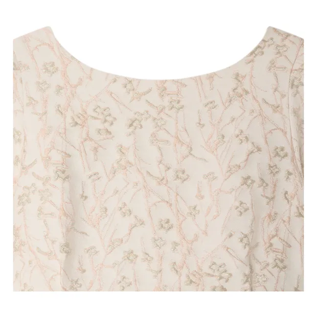 Lilibet Fleurie Embroidered Dress | Ecru