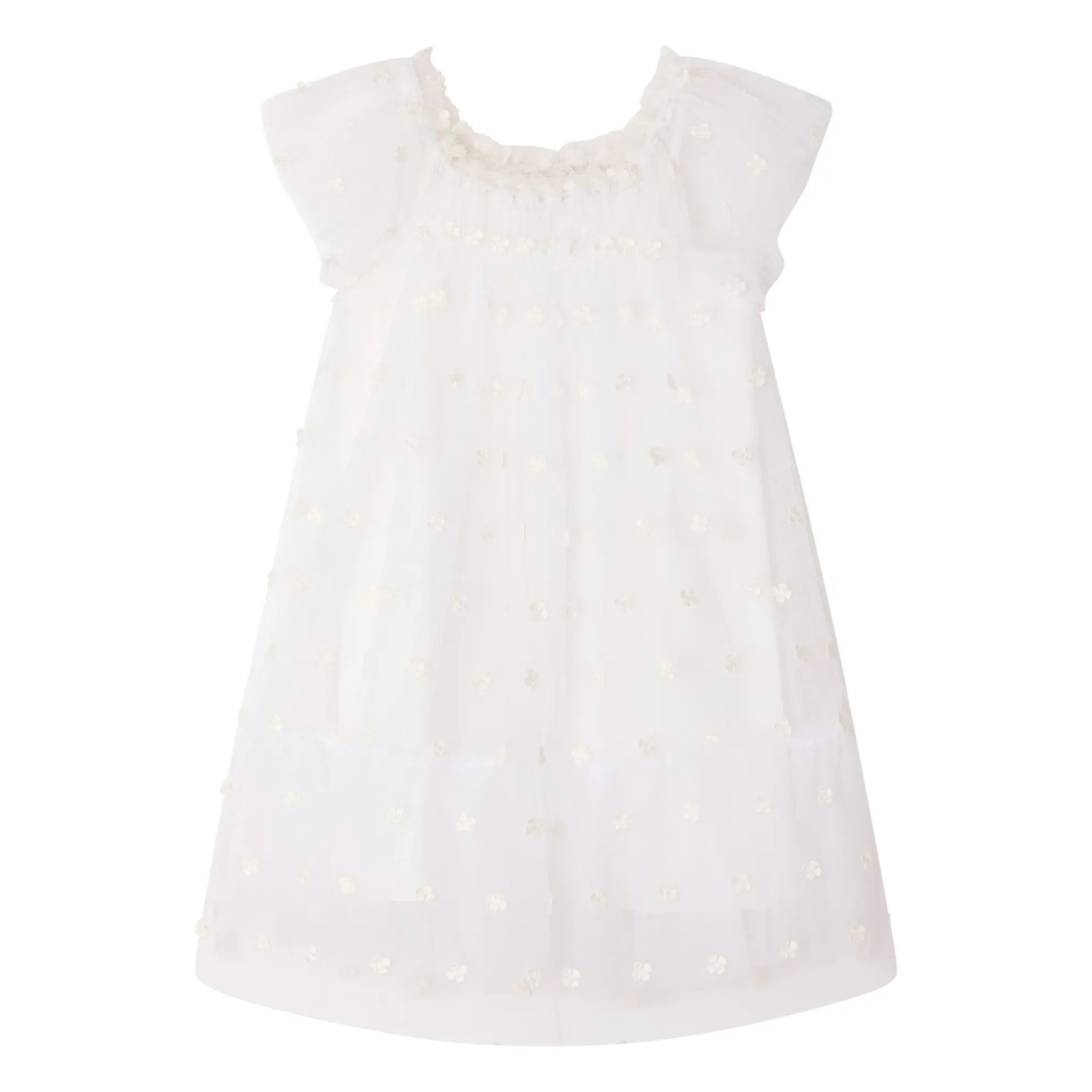 Bonpoint Girls White Lisabeth Tulle Dress