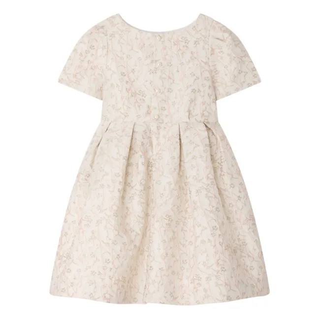 Lilibet Fleurie Embroidered Dress | Ecru