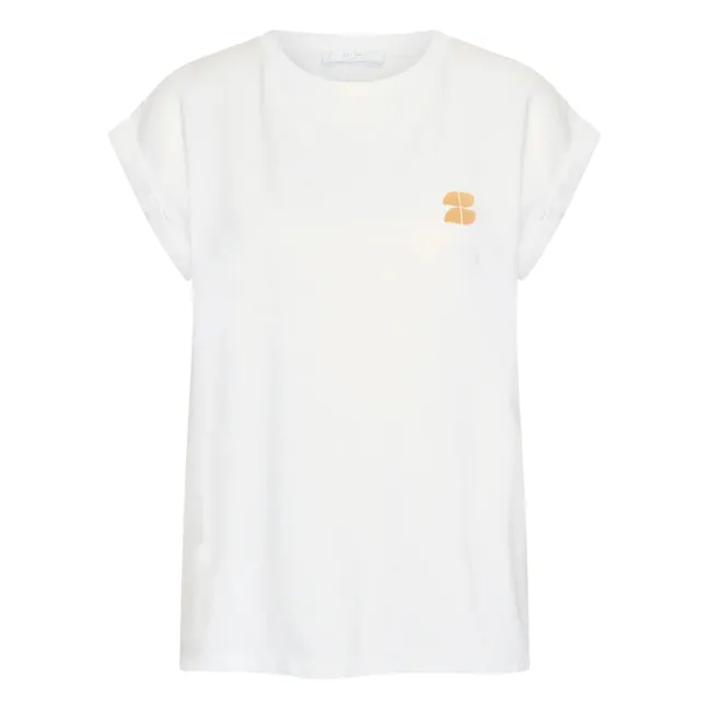 Camiseta de algodón Tobi Flame | Blanco