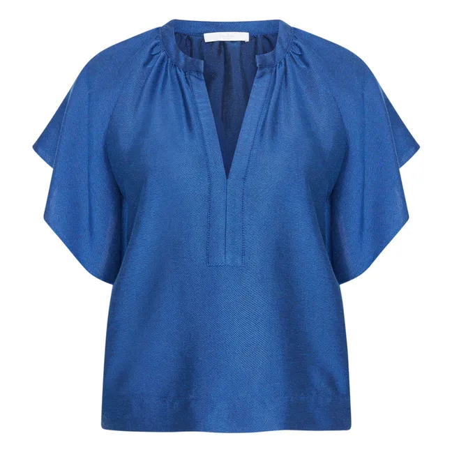 Vina Gloss blouse | Royal blue