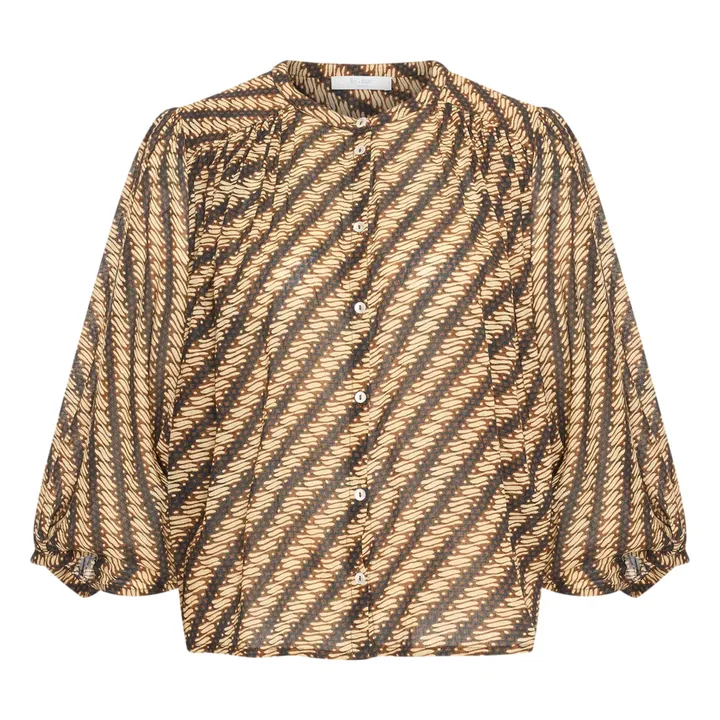 Blusa Becky de algodón orgánico | Marrón- Imagen del producto n°0