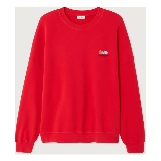 Sudadera de algodón Atubay | Rojo Tomate